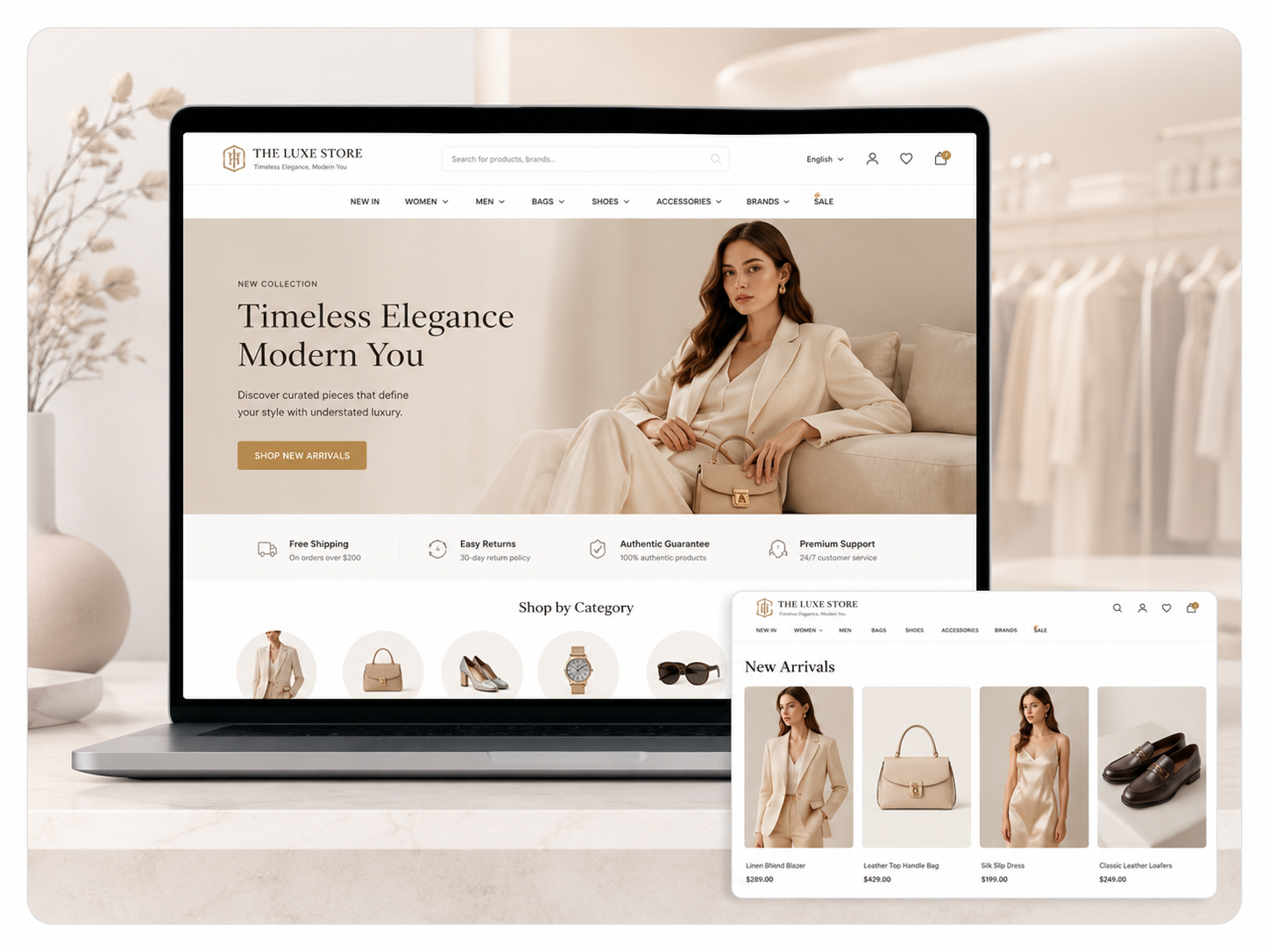 Dự án Website thương mại điện tử The Luxe Store